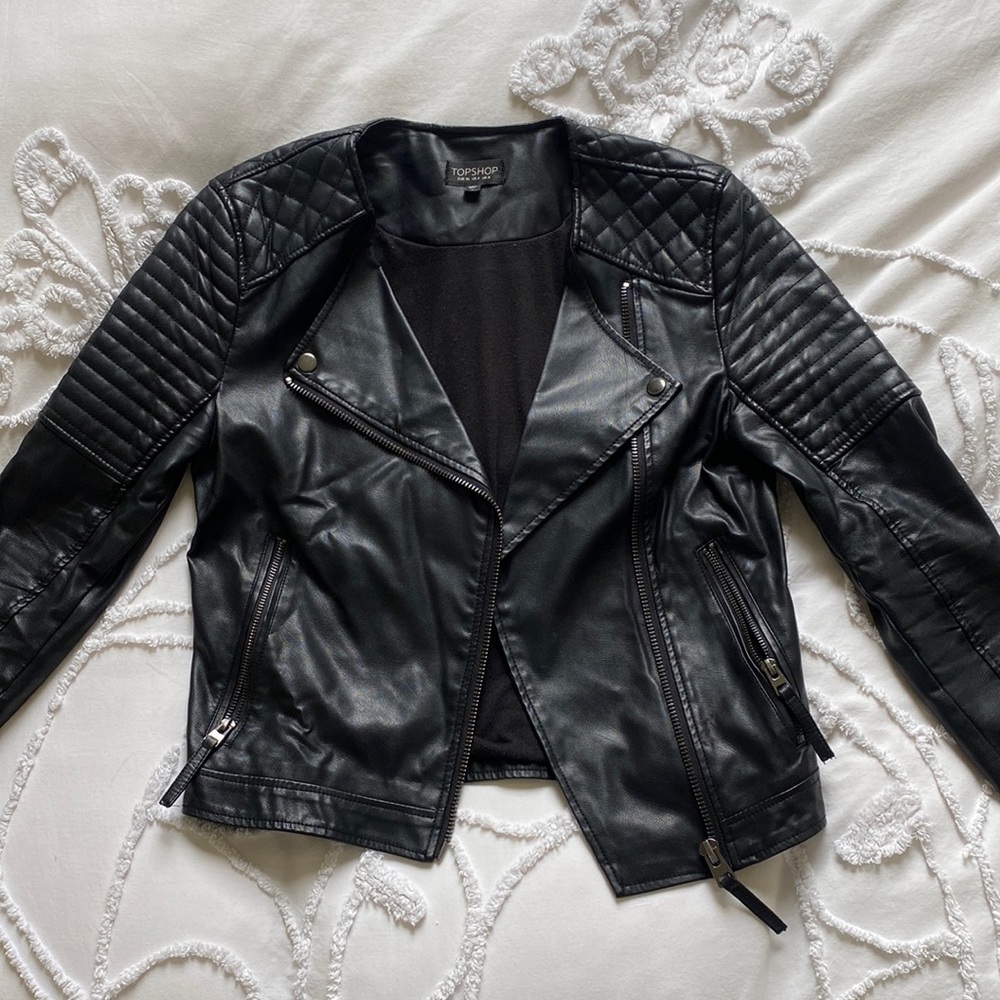 Topshop Faux Leather Jacket